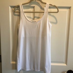 Luxe Essentials white shelf bra tank S